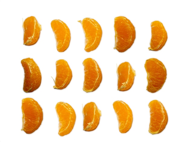 Achtergrond van mandarijn plakjes fruit plakjes Gezond fruit