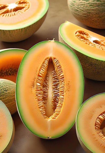 achtergrond van muskmelon