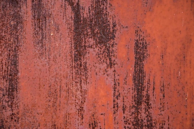Achtergrond van roestige metalen close-up Roestvlekken op ijzer
