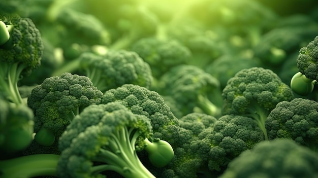 Achtergrond van sappige groene broccoli