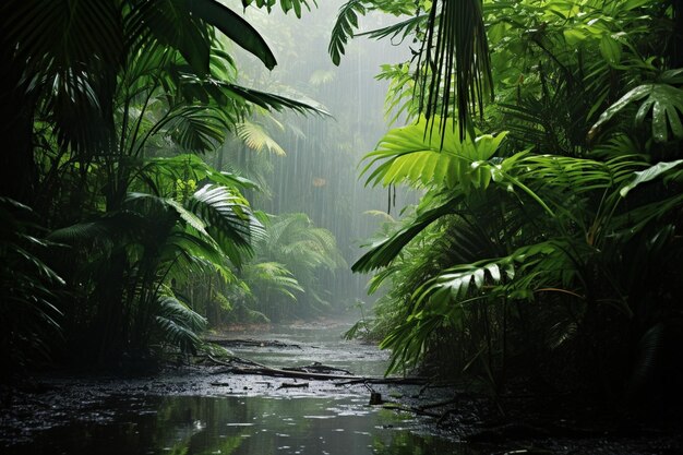 Foto achtergrond van tropisch regenwoud