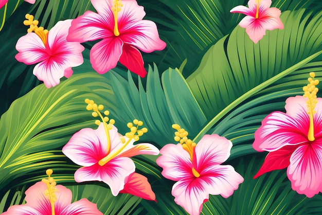 achtergrond van tropische bloemen