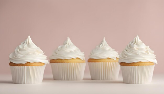 achtergrond van vanille cupcakes