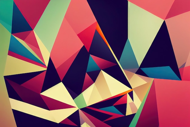 Achtergrond van veelhoekige gekleurde vormen platte d graphics
