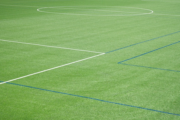 Achtergrond van voetbalveld met kunstgrasveld