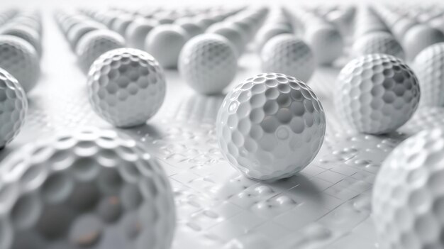 achtergrond van witte golfballen