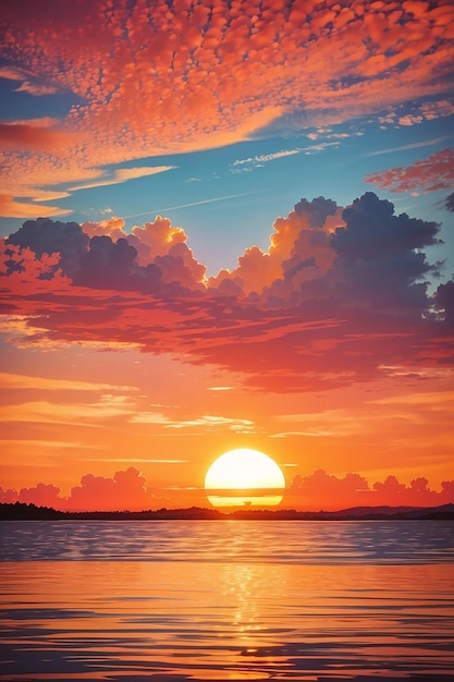 achtergrond van zonsondergang op het strand