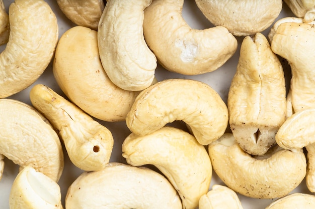 Achtergrond veel rauwe cashewnoten