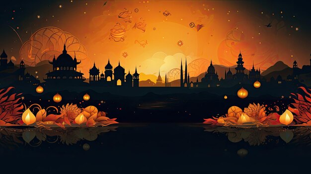 Foto achtergrond voor de diwali-grafiek