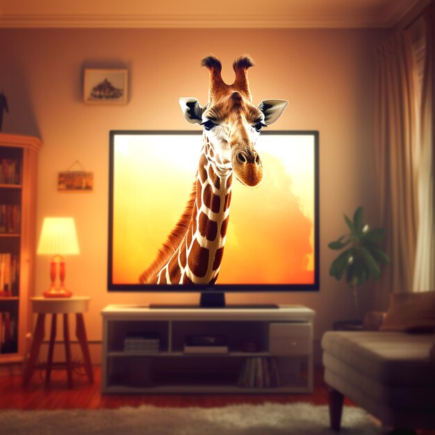 Foto achtergrond voor giraffe