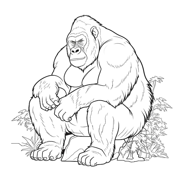 Foto achtergrond voor gorilla