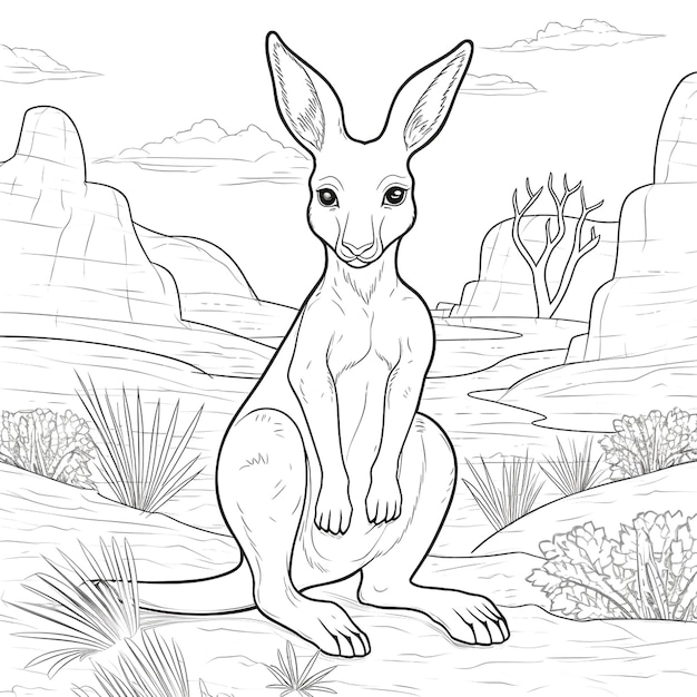 Foto achtergrond voor kangoeroe