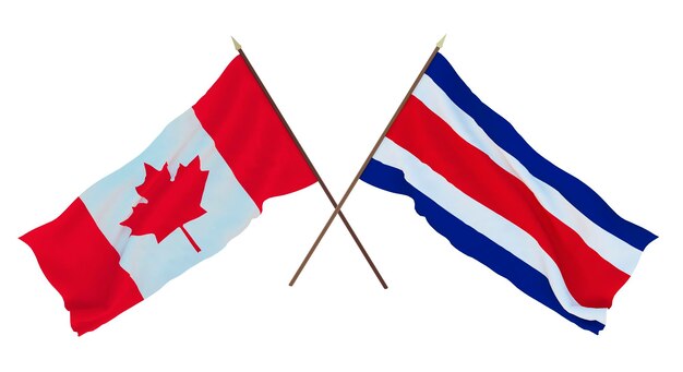 Achtergrond voor ontwerpers illustratoren Nationale Onafhankelijkheidsdag Vlaggen Canada en Thailand