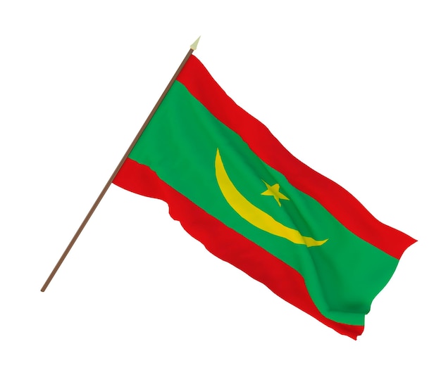 Achtergrond voor ontwerpers illustratoren Nationale onafhankelijkheidsdag Vlaggen van Mauritanië