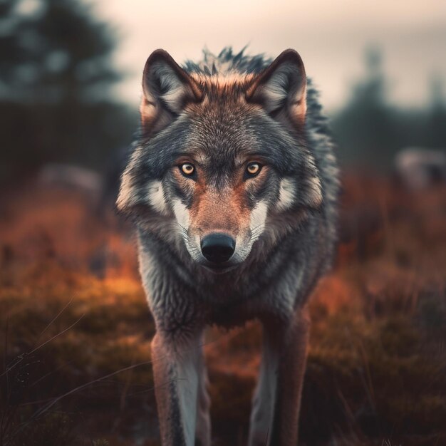 Foto achtergrond voor wolf