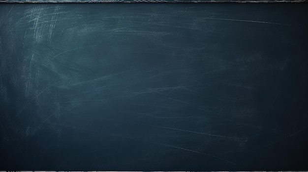 achtergrond zwart bord leeg leeg donkerblauw indigo terug naar school met een kopie van het ruimte krijt bord