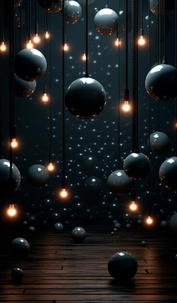 achtergrondafbeelding met ballen in donkere tinten