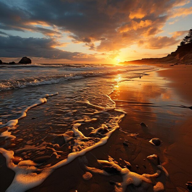 Achtergrondbeeld van het strand van Golden Horizon Harmony