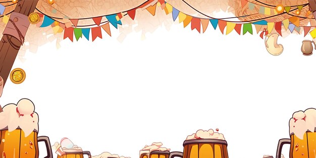 Foto achtergrondillustratie van het bierfestival