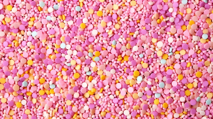 Foto achtergrondpatroon met trendy kleurrijke sprinkles