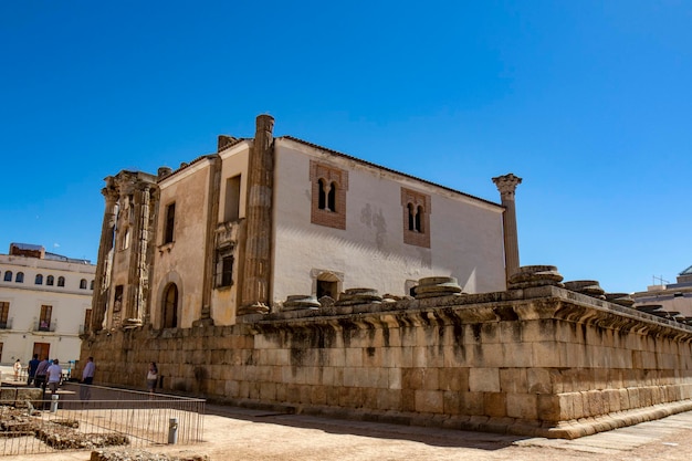 Achterkant van de tempel van Diana Merida, Spanje