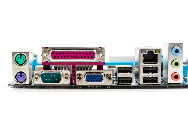 Achterpaneelconnectors computermotherboard