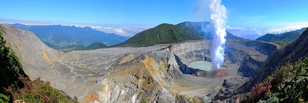 ポアス火山の酸性湖