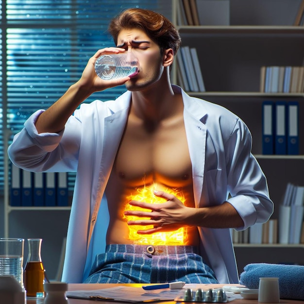 Photo acid reflux gastric burn