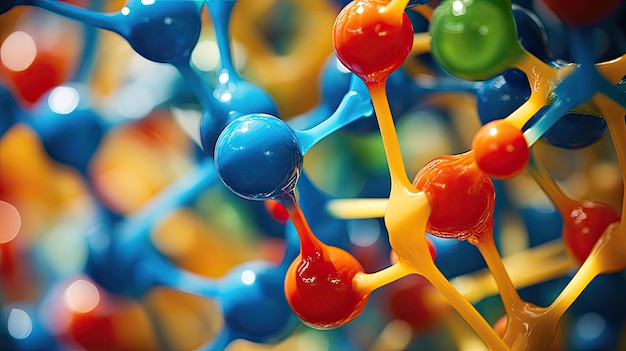 Фото Кислотные молекулы белка