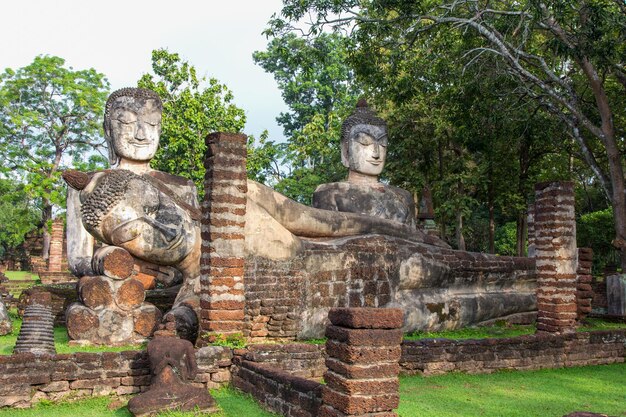 Acient buddha statue in Kamphaeng Phet Historical Park