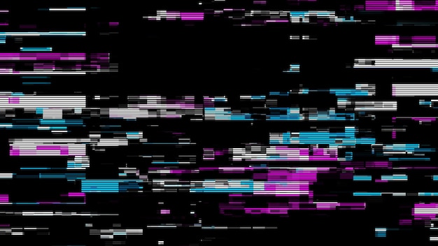 Acking a computer network Glitch effect background Distortion of the digital stream Damaged signal 3d rendering