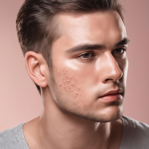 Premium AI Image Acne Pimples And Blackheads On Boy Face premium-ai-image-acne-pimples-and-blackheads-on-boy-face