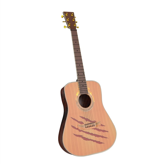 Acoustic guitar 3d modelling