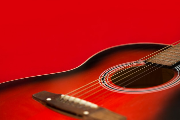 Acoustic guitar closeup