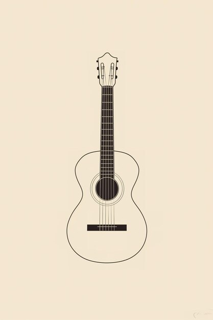 Foto illustrazione di chitarra acustica