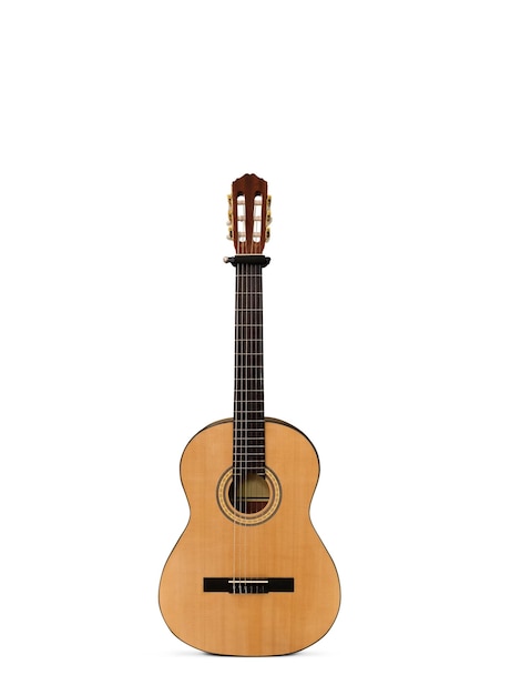 acoustic guitar isolated on white background