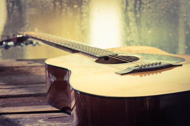 Acoustic guitar with window