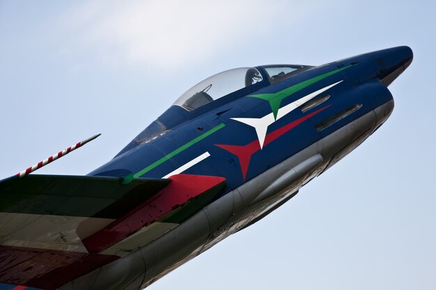 Photo acrobatic airplane: frecce tricolori team, g91 r model