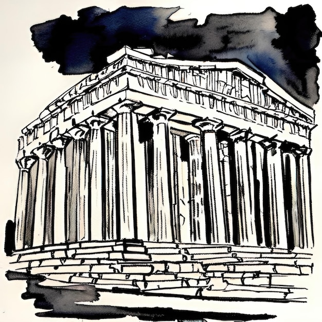 Photo acropolis of athens free photo painting