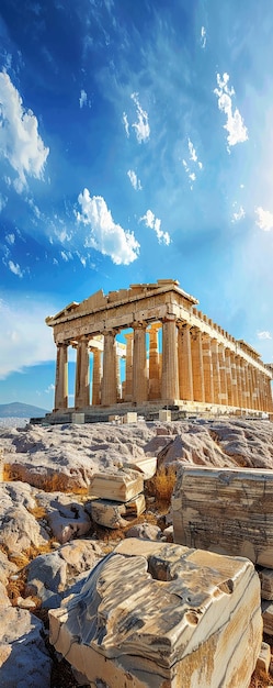 아크로폴리스 (Acropolis) 의 웅장한 모습은 역사적인 프
