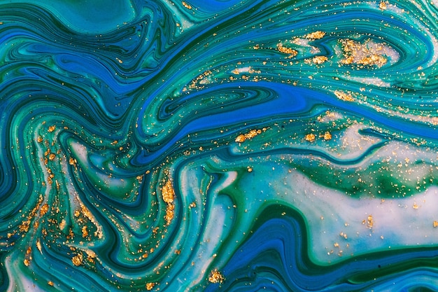 アクリルの抽象的な青緑色の背景
