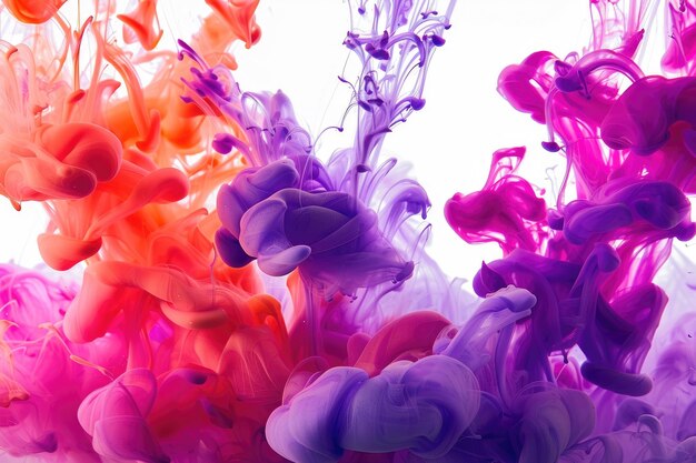 Acrylic colors and ink in water Abstract background Isolated Collection