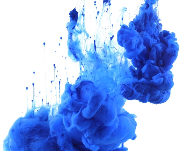 Acrylic colors and ink in water Abstract background