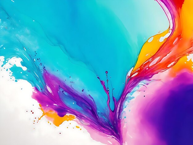 Acrylic colors and ink in water Abstract background