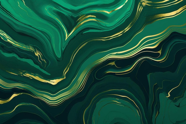 Photo acrylic fluid art d vector background emerald green liquid marbled textured pattern ornament with