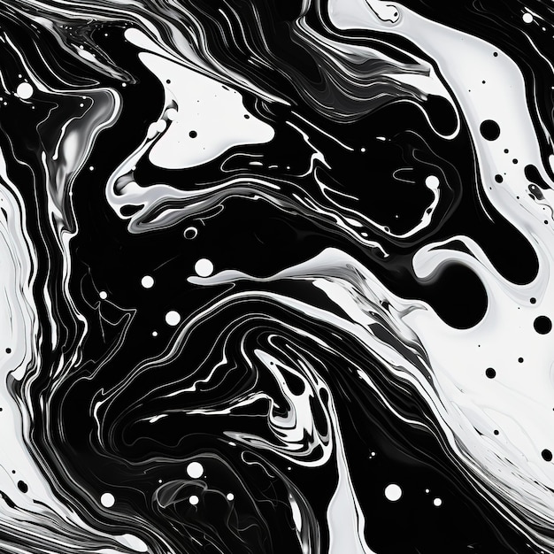 acrylic pouring pattern black and white colors