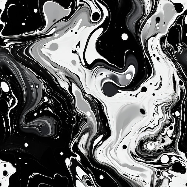 acrylic pouring pattern black and white colors