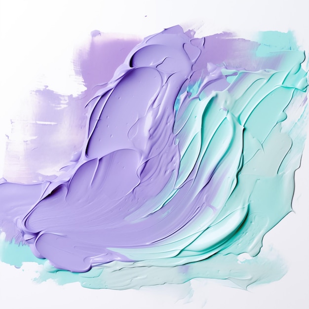 Acrylic smears on a white background Generative AI