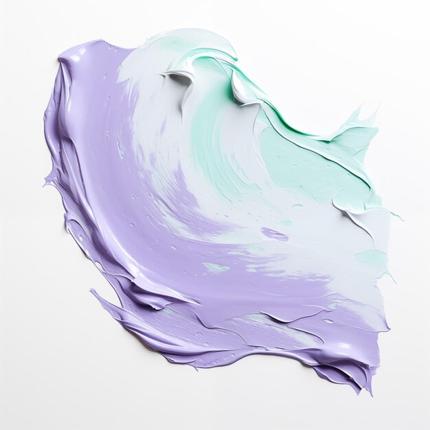 Acrylic smears on a white background Generative AI