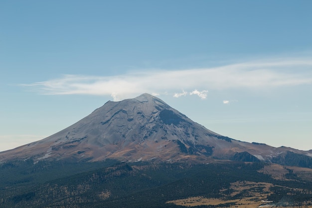 Actieve vulkaan Popocatepetl in Mexico